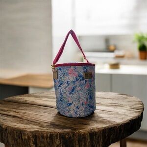 Lilly Pulitzer Blue and Pink Floral Tote